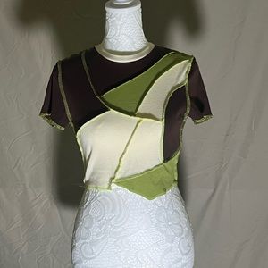 Shein women’s size medium color block crop top